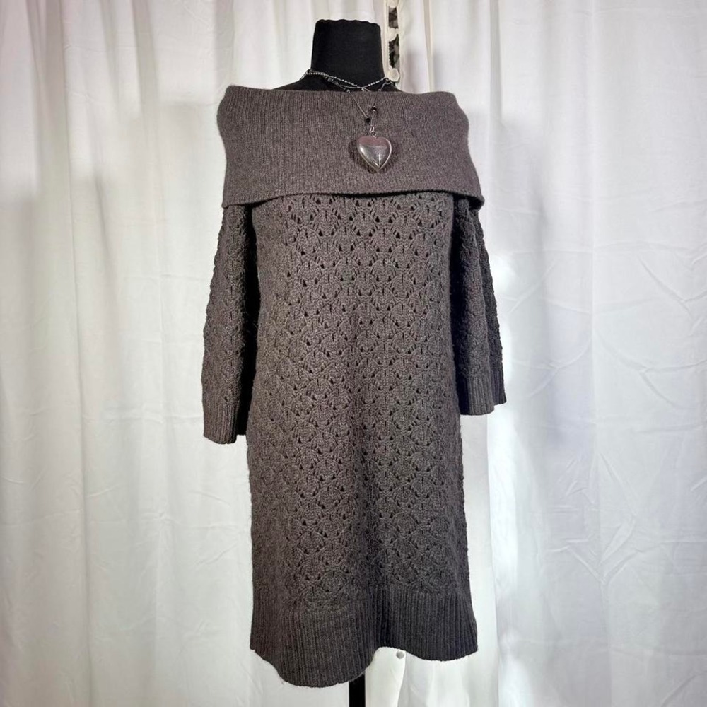 Juicy Couture Off-Shoulder Knit Sweater Dress – Small